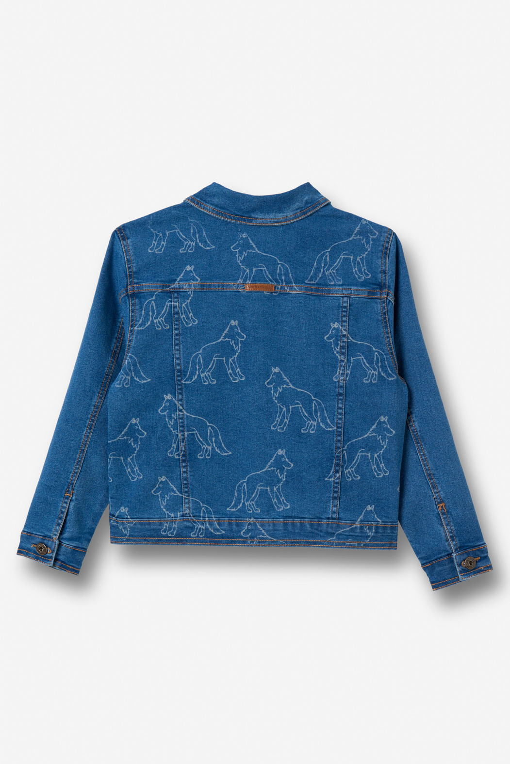 Jaqueta Jeans Lobo Estampada Menino Acostamento Next Jeans Intermediario