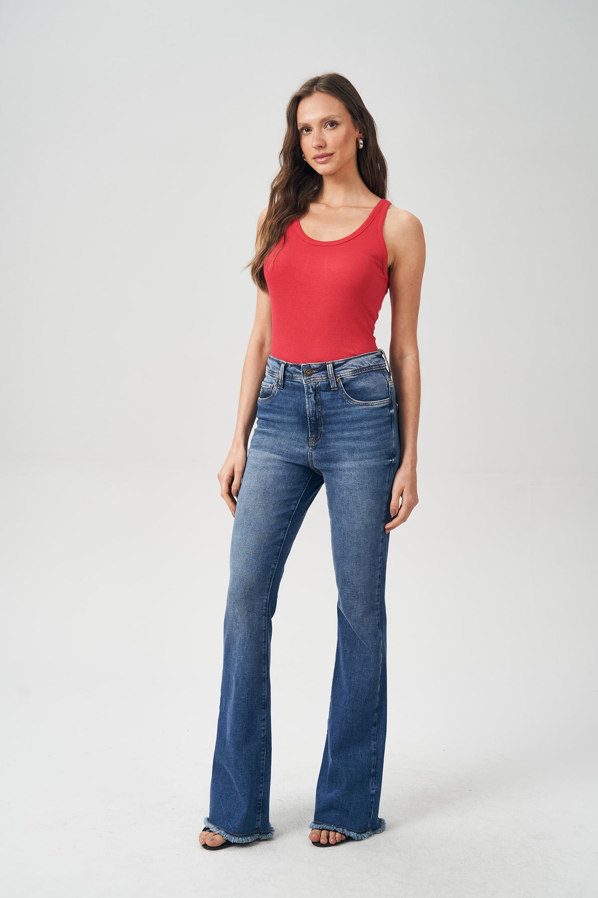 Regata Básica Feminina Acostamento Vermelho