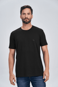 Camiseta Square Casual Masculina Acostamento Preto