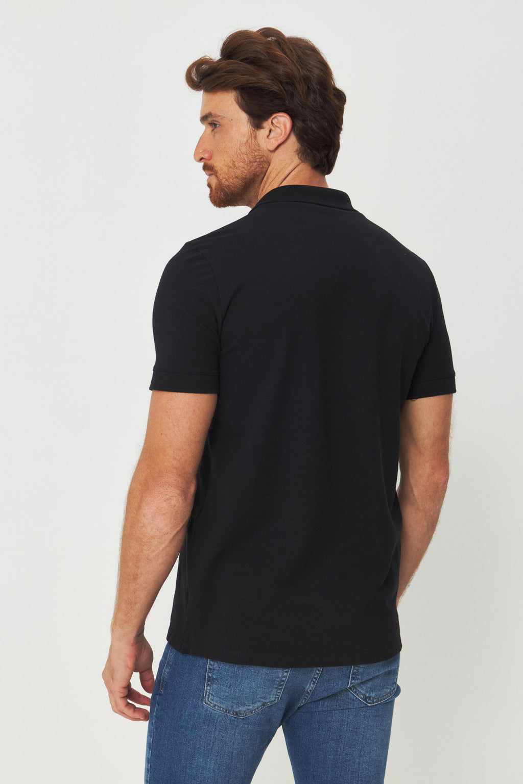 Polo Básica Tag Masculino Acostamento Preto