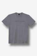 Camiseta Logo em Alto Relevo Touch Masculina Acostamento Mescla Grafite