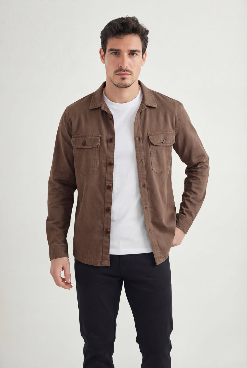 Jaqueta Casual Masculina Acostamento Capuccino