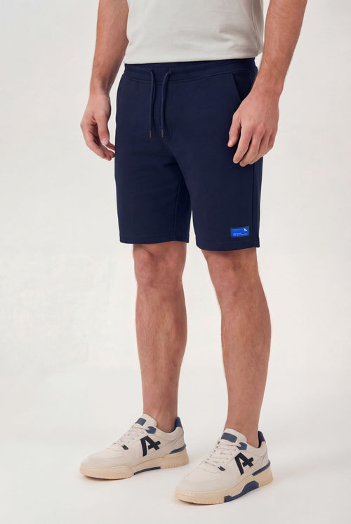 Bermuda Moletom Casual Masculina Acostamento Marinho