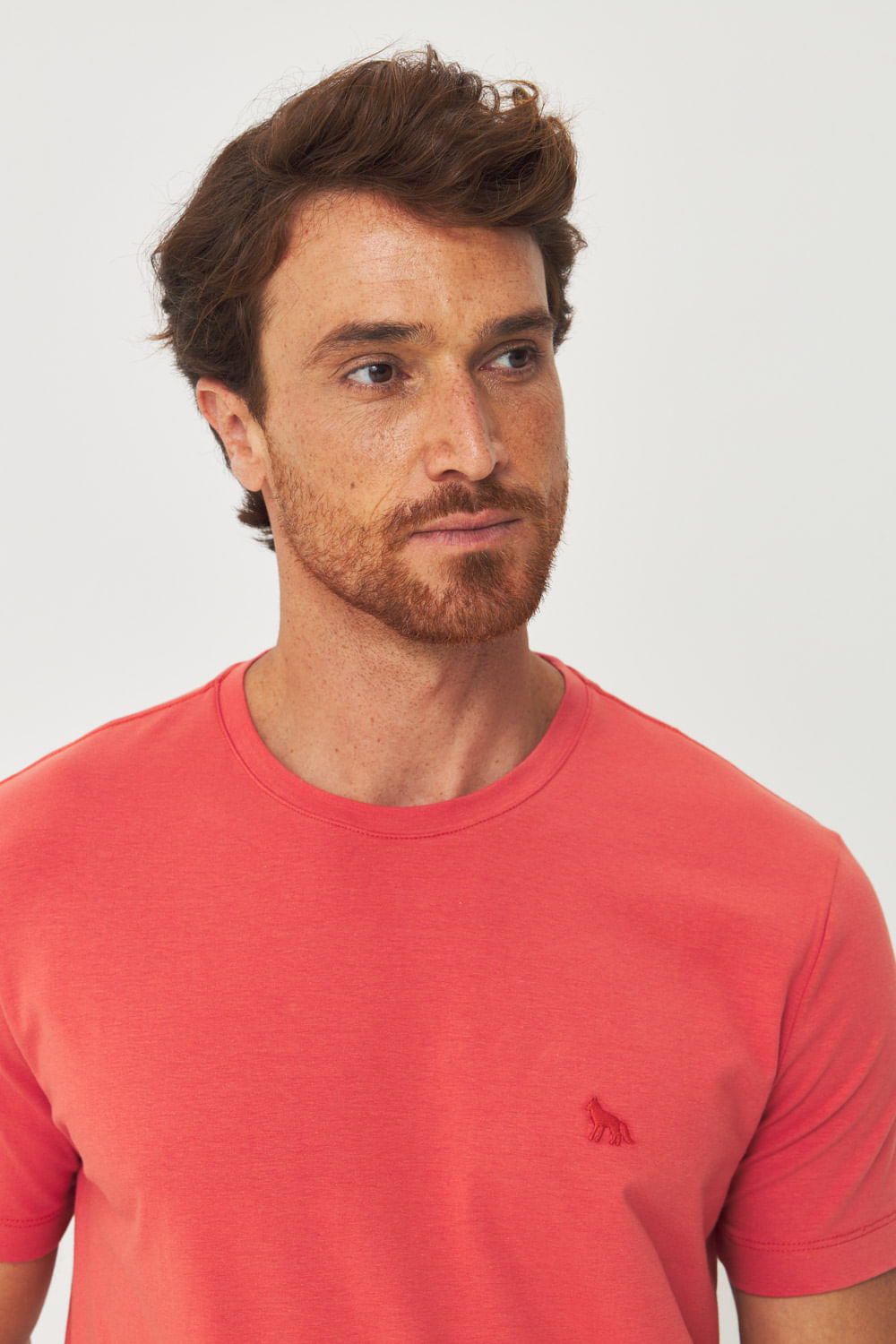 Camiseta Essential Lobo Masculina Acostamento Laranja Ferrugem