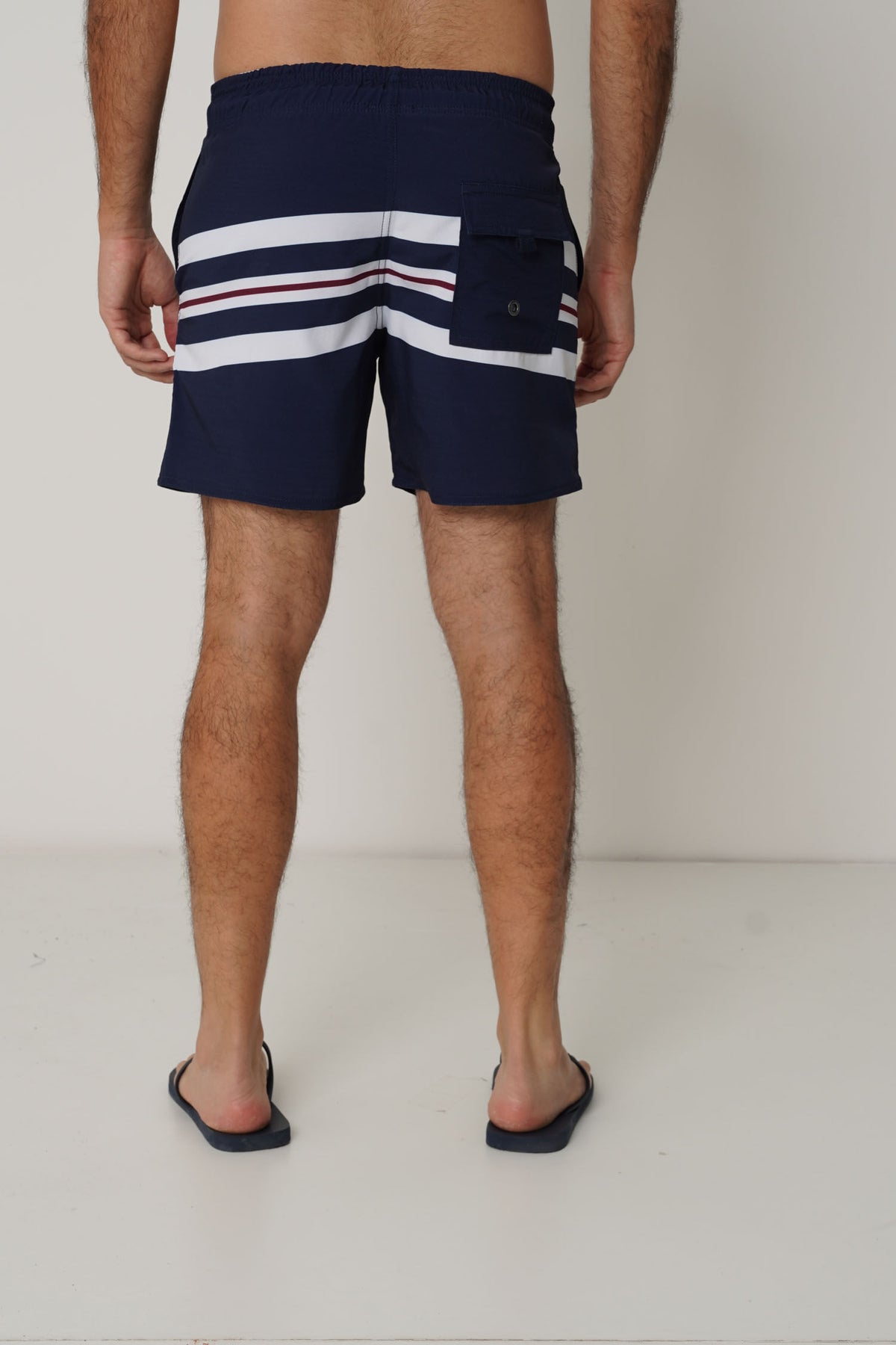 Shorts Lobo Bordado Masculino Acostamento Listras Navy