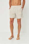 Short Nylon com Cordão no Cós Masculino Acostamento Bege