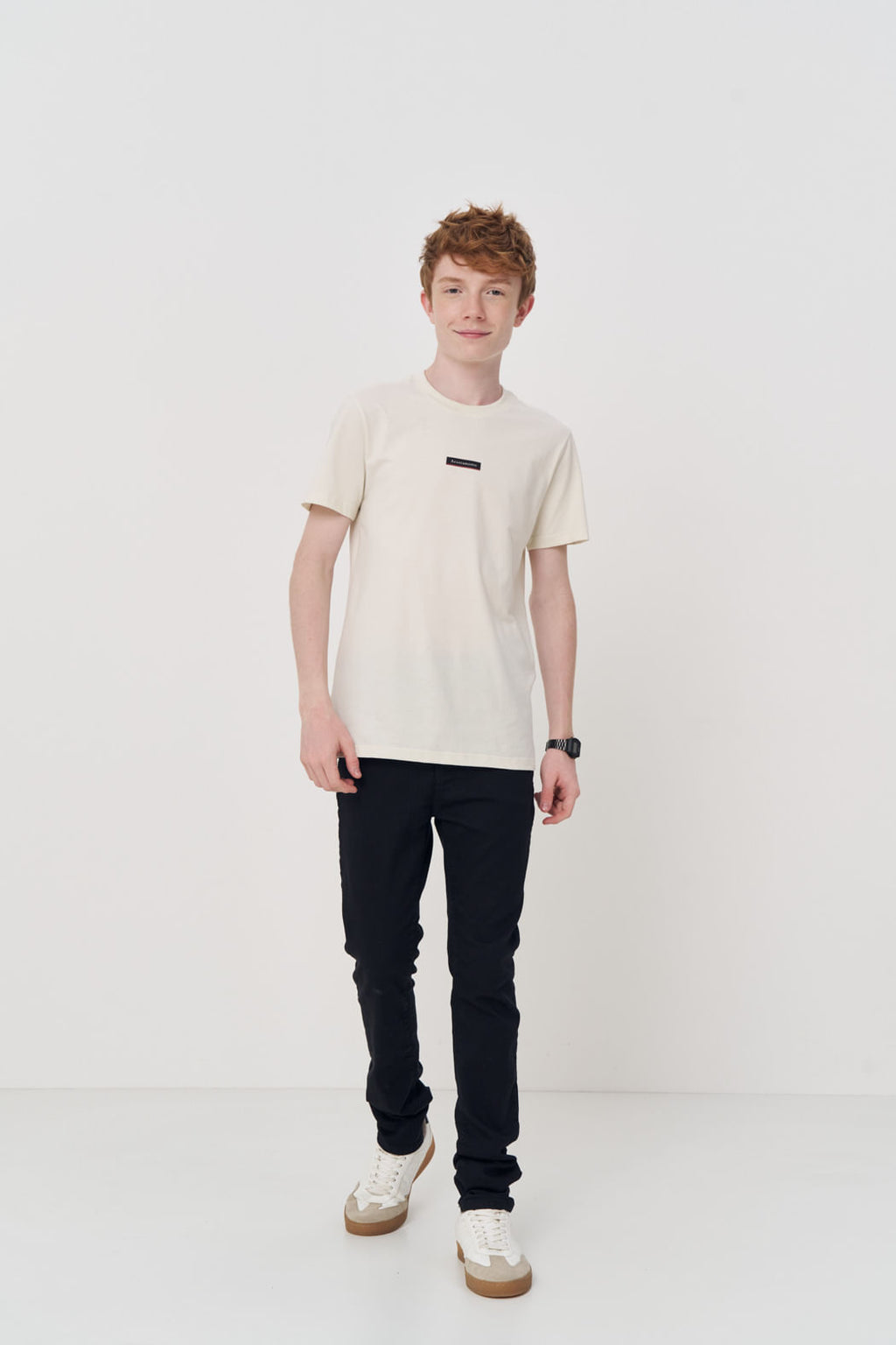Camiseta Estampada Menino Acostamento Next Off White Marfim