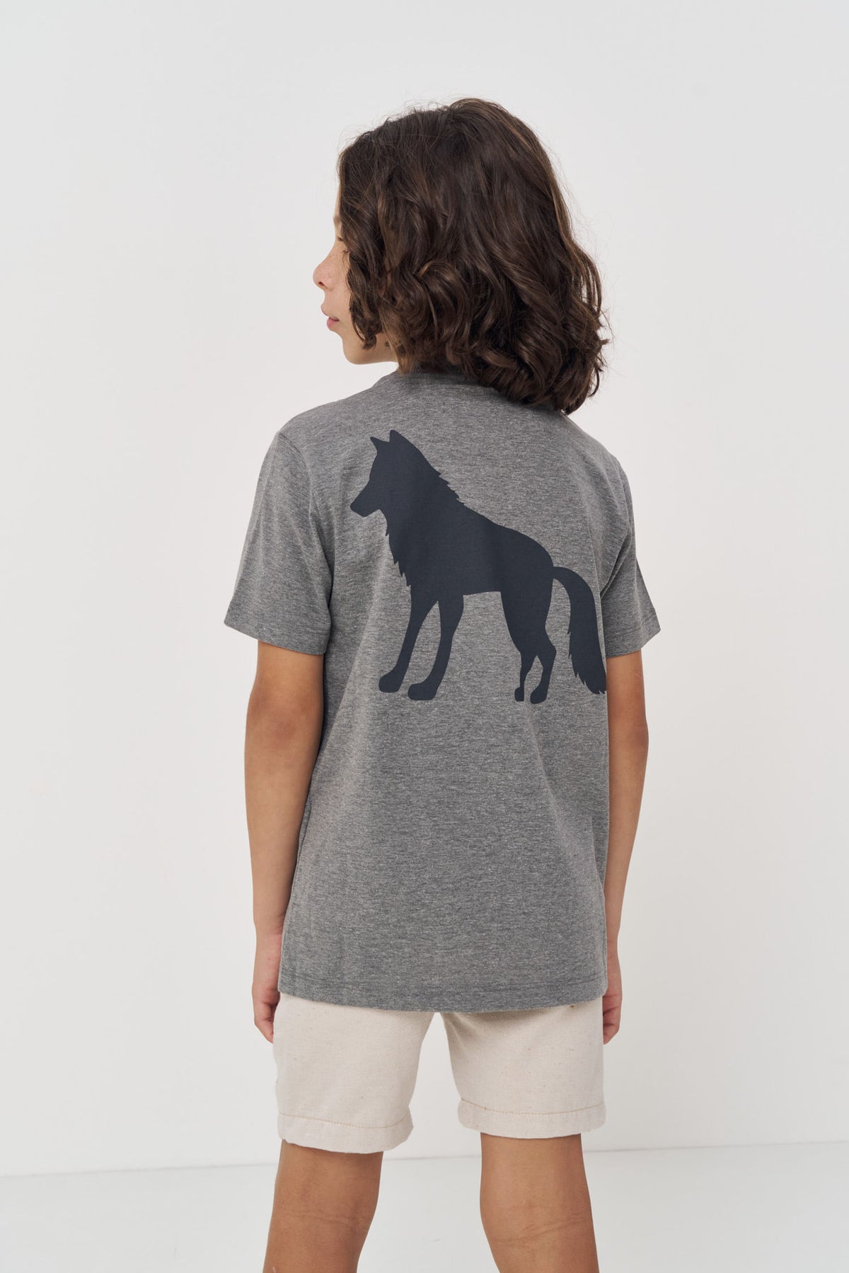 Camiseta Estilo Casual Menino Acostamento Next Mescla Grafite