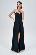 Vestido Longo Strass Feminino Acostamento Preto