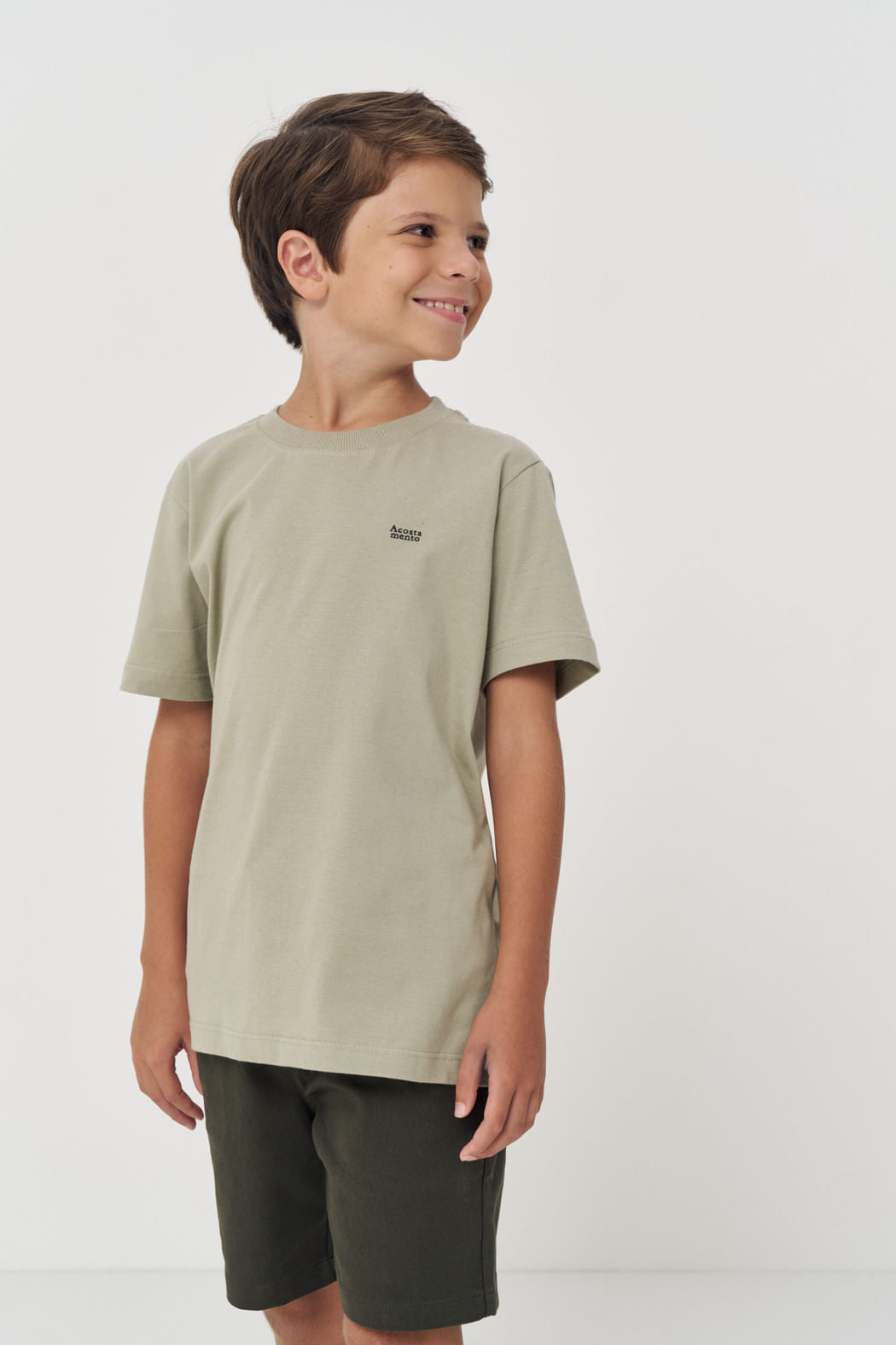 Camiseta Estampado Costas Menino Acostamento Next Verde Salvia