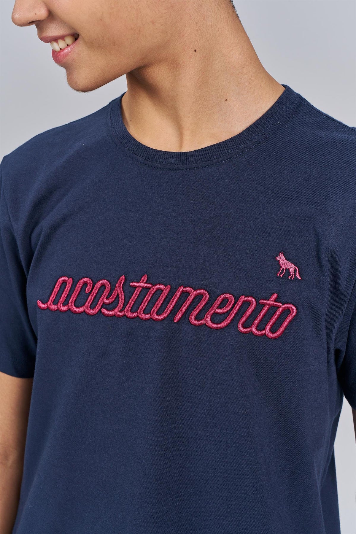 Camiseta Bordado Lettering Menino Acostamento Next Branco