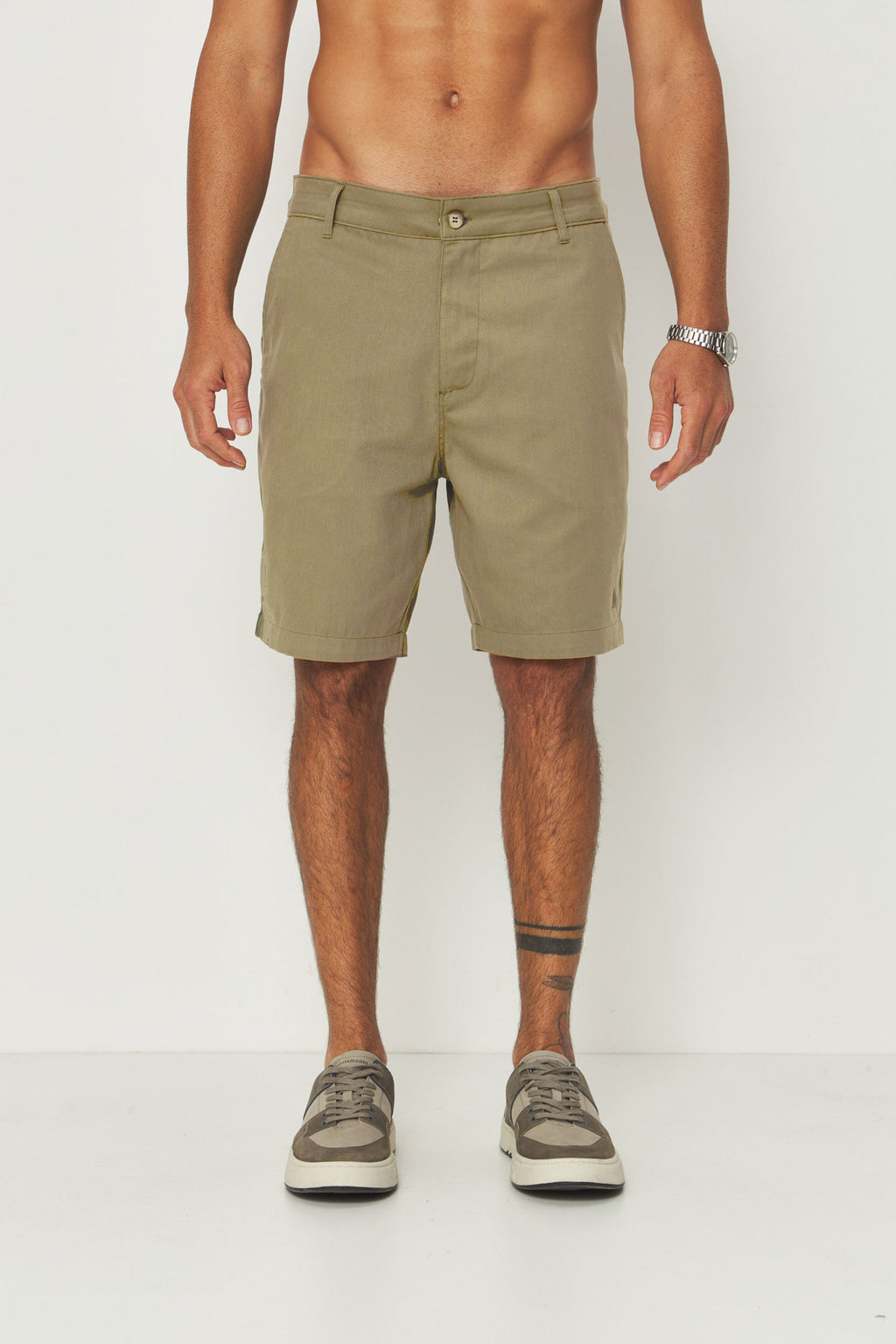Bermuda Cotton Moderna Masculina Acostamento Areia