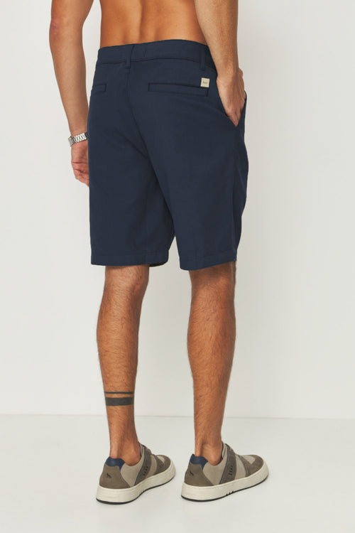 Bermuda Cotton Moderna Masculina Acostamento Marinho