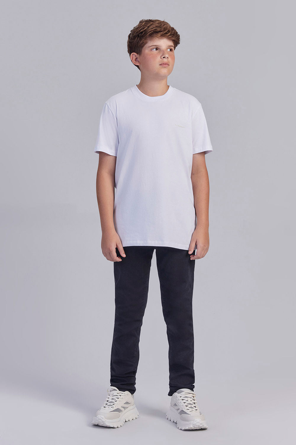 Camiseta Letter Lateral Menino Acostamento Next Branco
