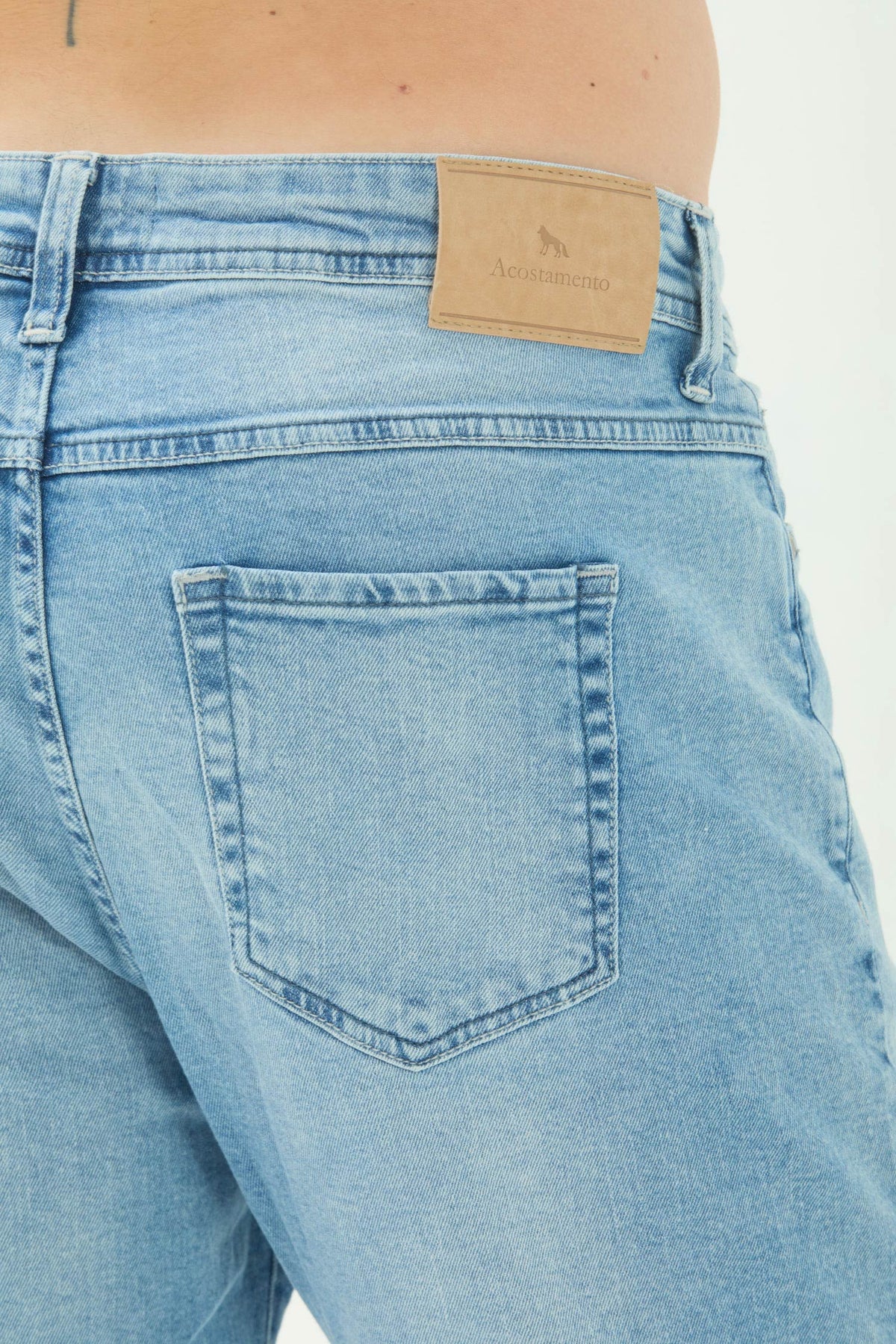 Calça Jeans Rock Clear Masculina Acostamento Jeans Claro