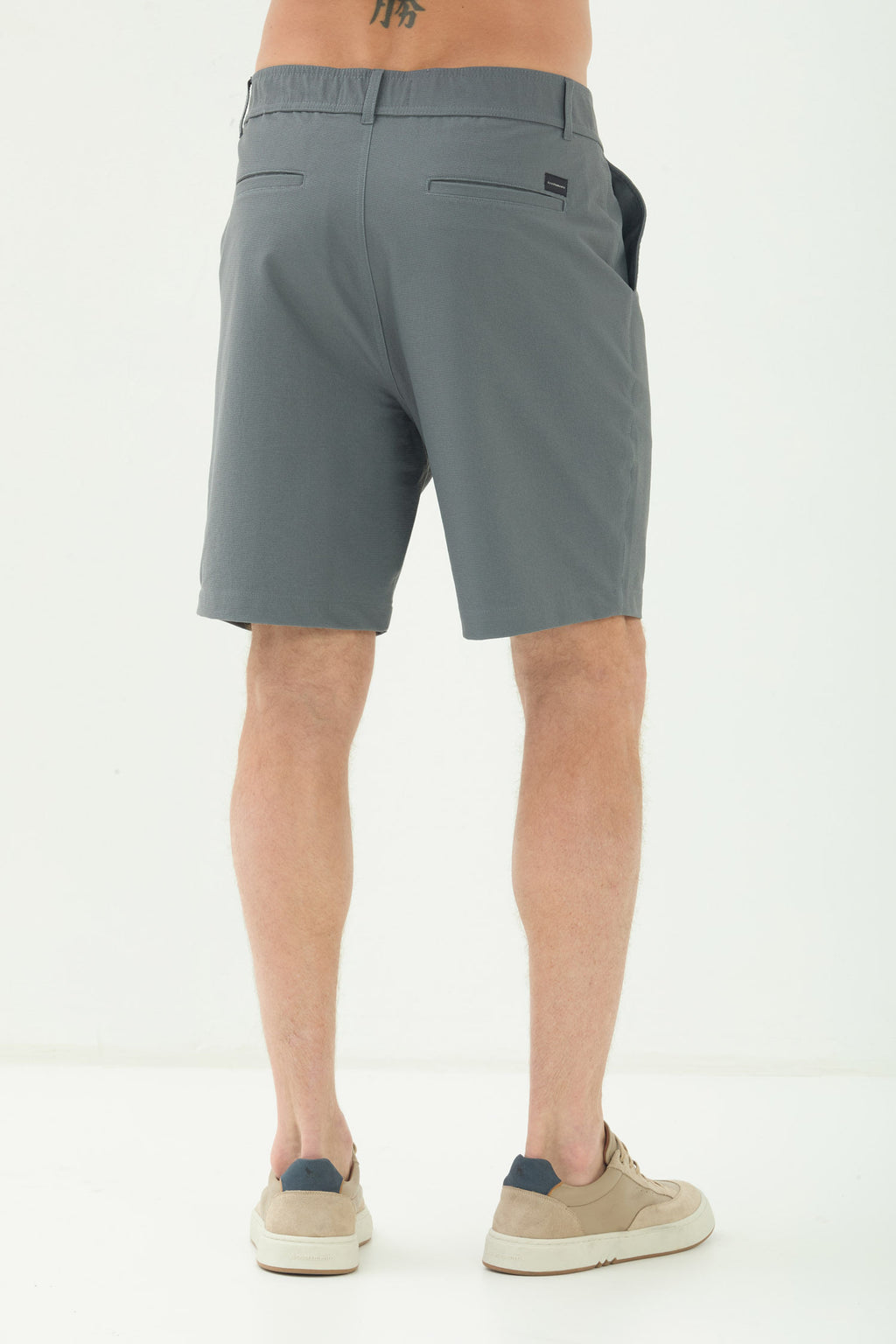 Bermuda Tech Casual Com Bolso Masculina Acostamento Cinza