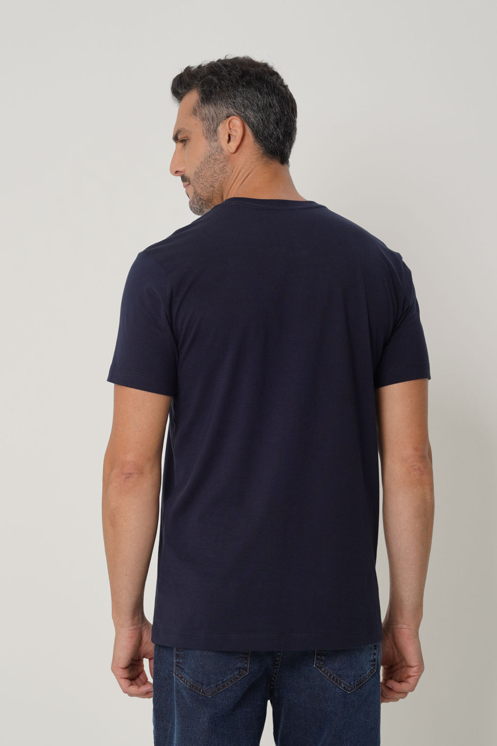 Camiseta Casual Logo Masculina Acostamento Marinho