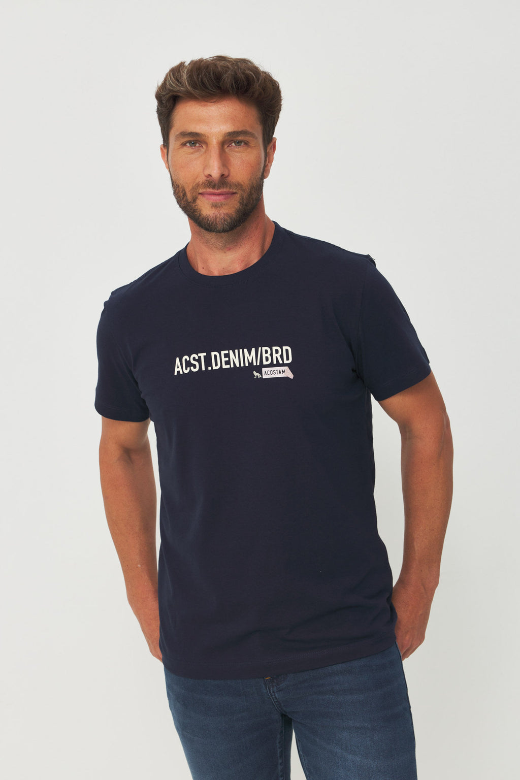Camiseta Estilo Urbano Masculina Acostamento Marinho