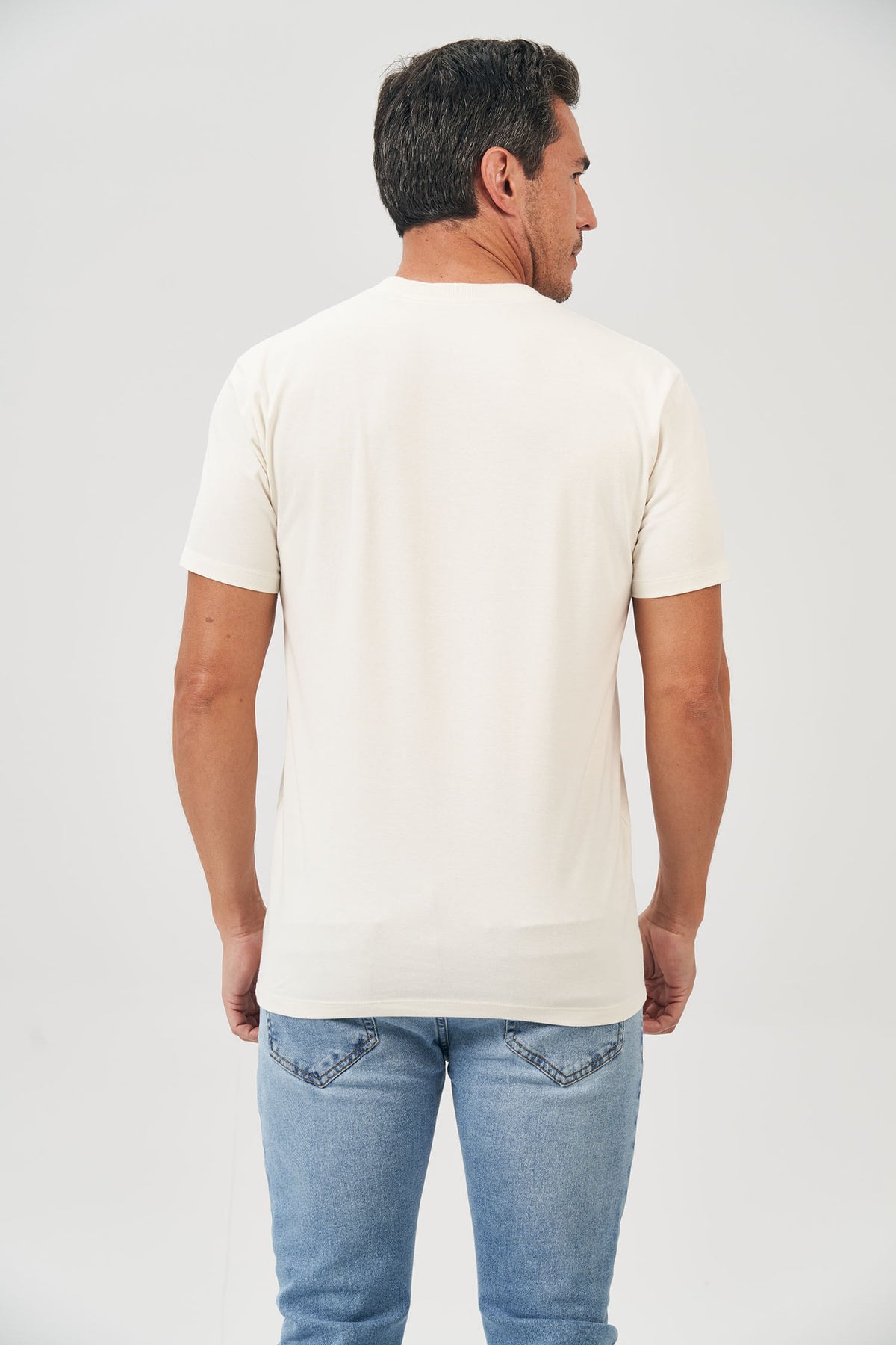 Camiseta Basic Masculina Acostamento Off White