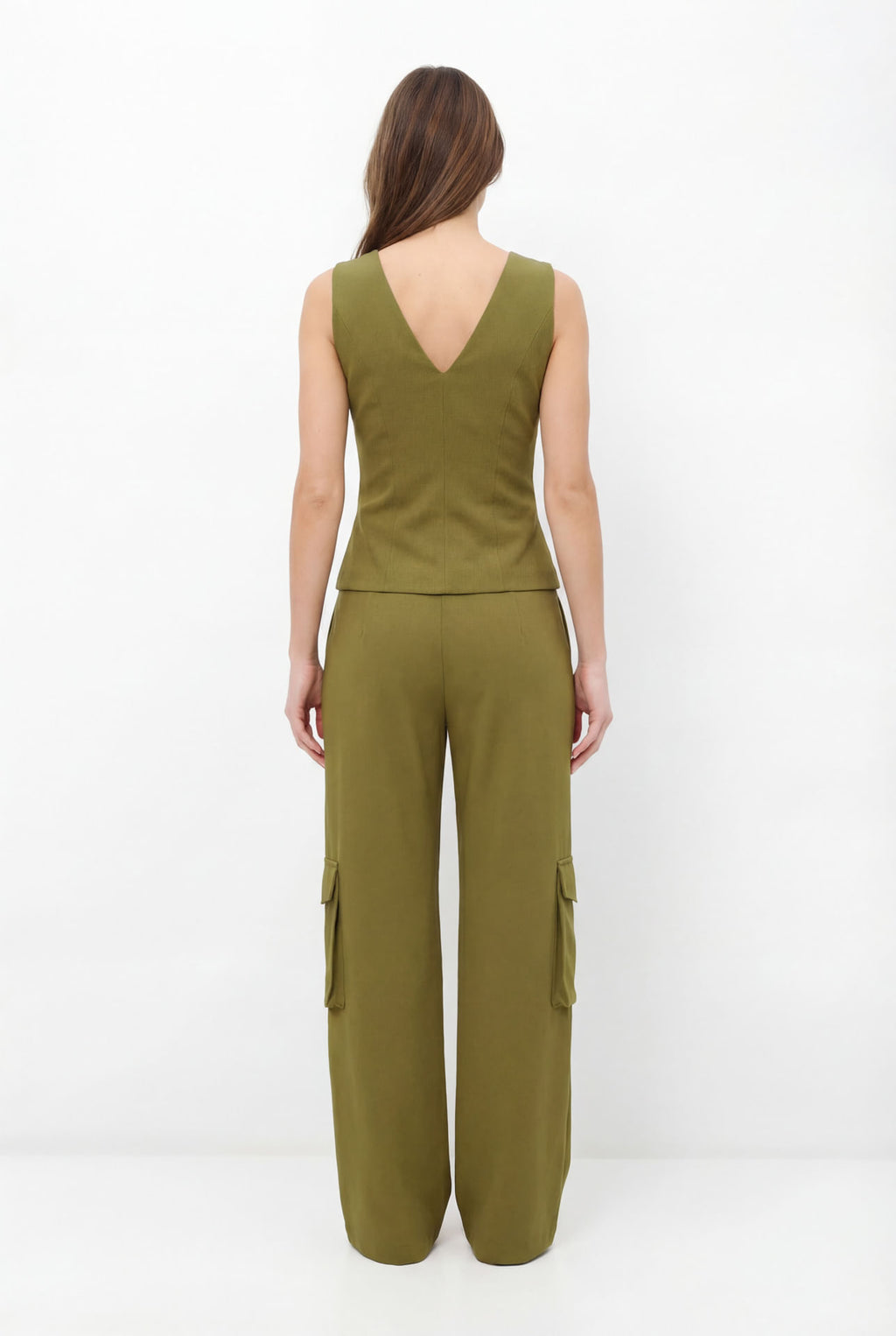 Colete De Alfaiataria ACT Feminino Golden Olive