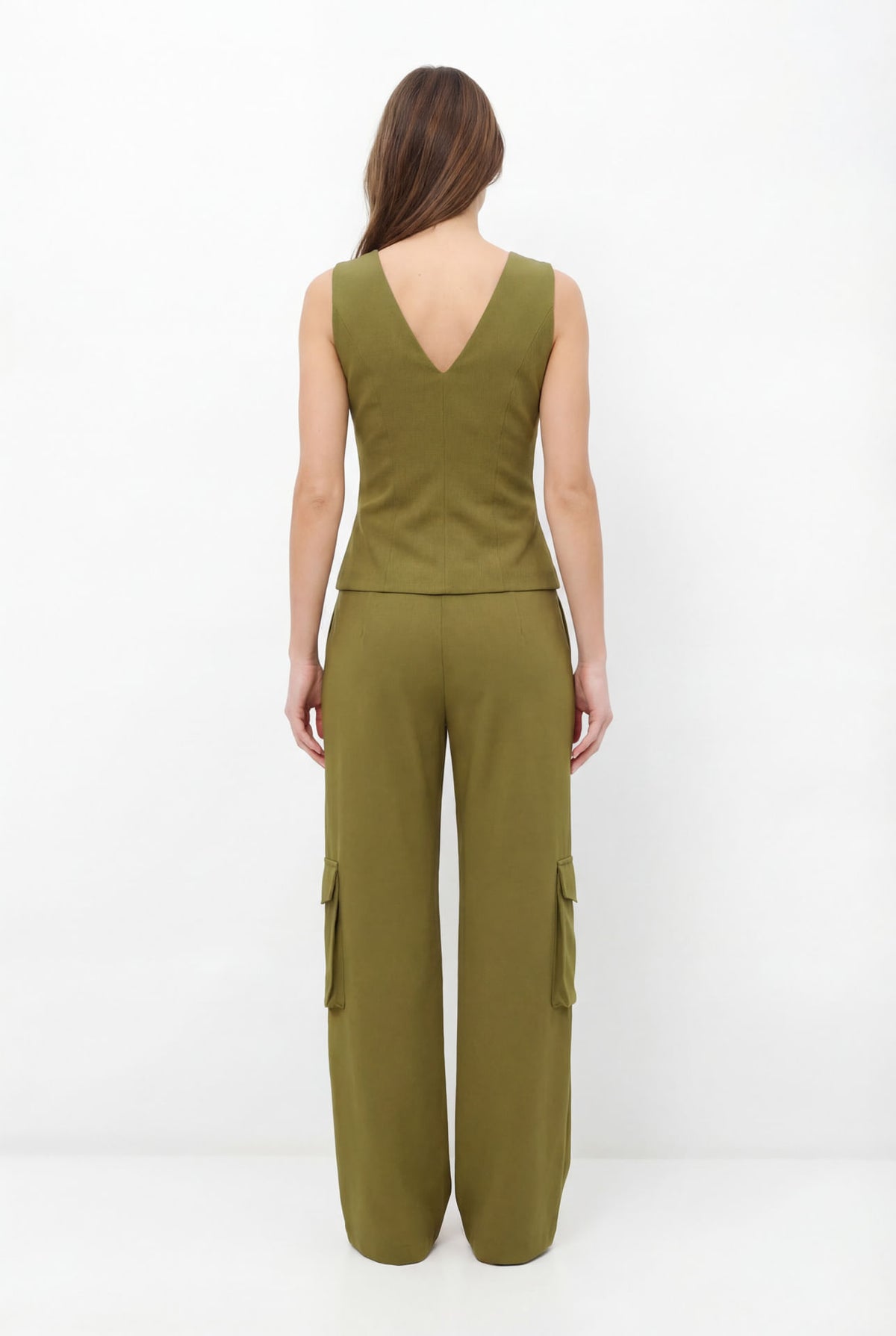 Colete De Alfaiataria ACT Feminino Golden Olive