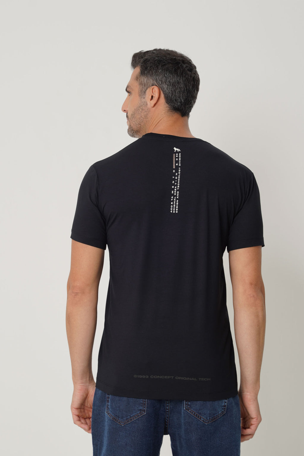 Camiseta Tech Modal Urban Masculina Acostamento Preto