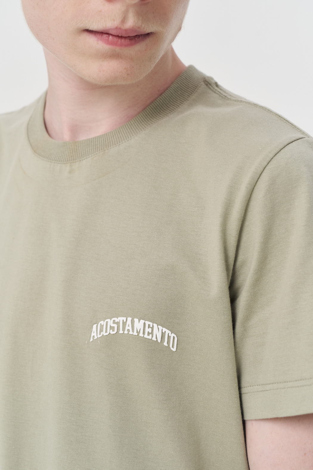 Camiseta Classic Estampada Menino Acostamento Next Verde Salvia