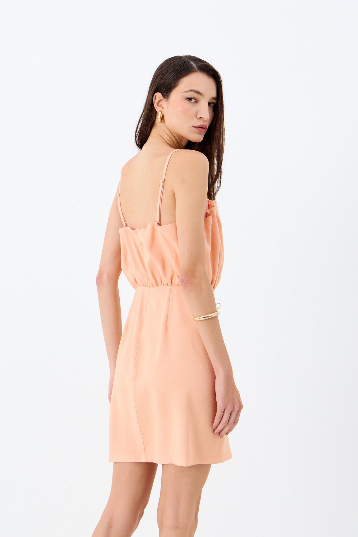 Vestido Curto Busto Franzido ACT Feminino Nectar