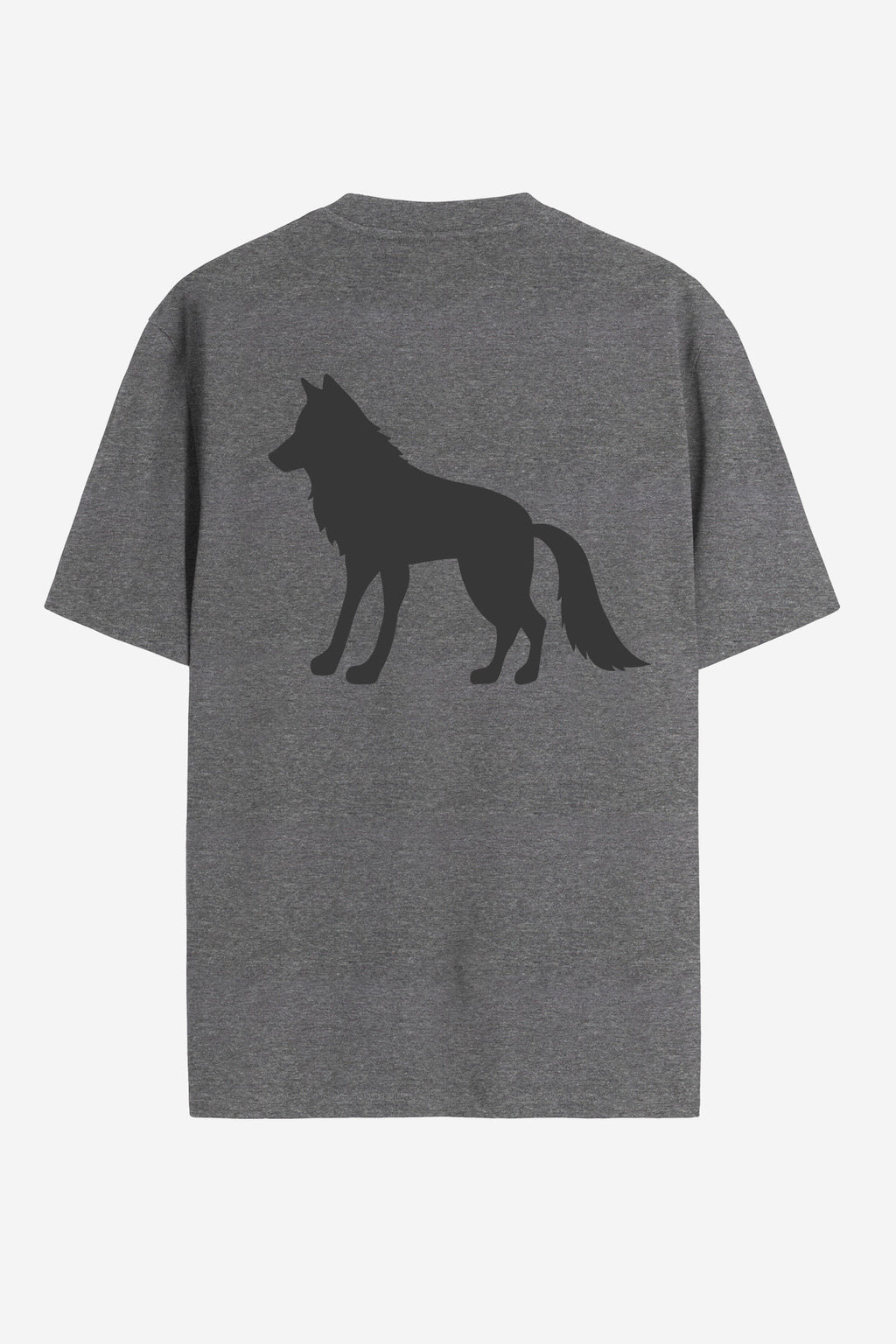 Camiseta Básica Silk Minimalista Masculina Acostamento Mescla Grafite