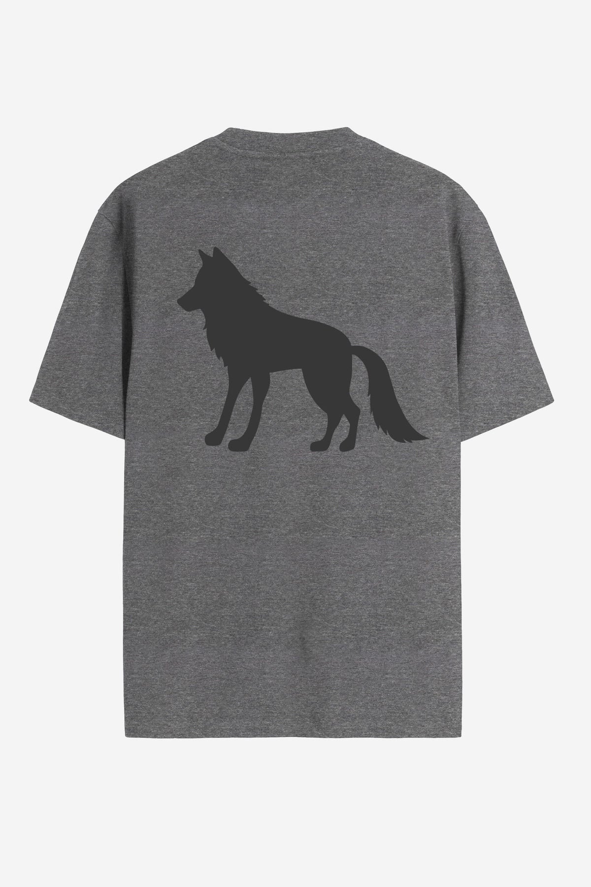 Camiseta Básica Silk Minimalista Masculina Acostamento Mescla Grafite