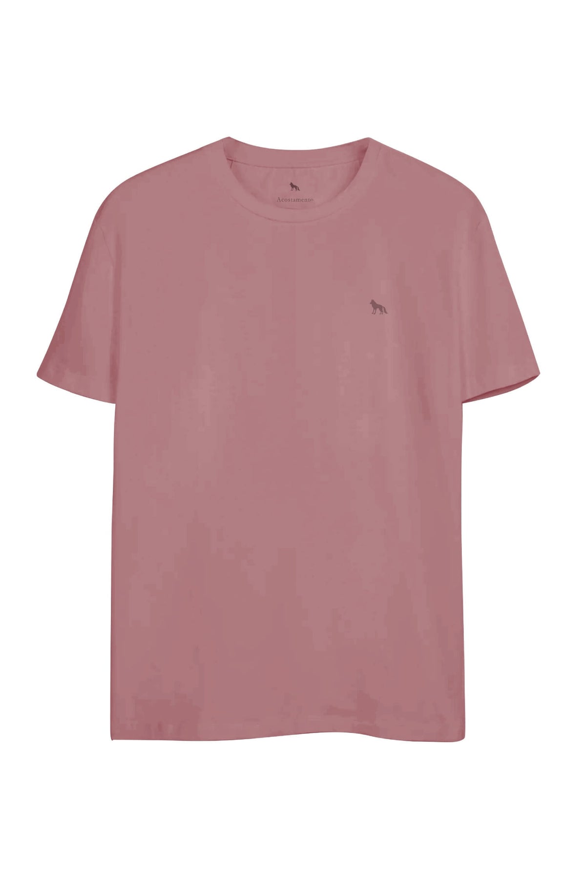 Camiseta Clássica Masculina Oversize Acostamento Rosa Antigo