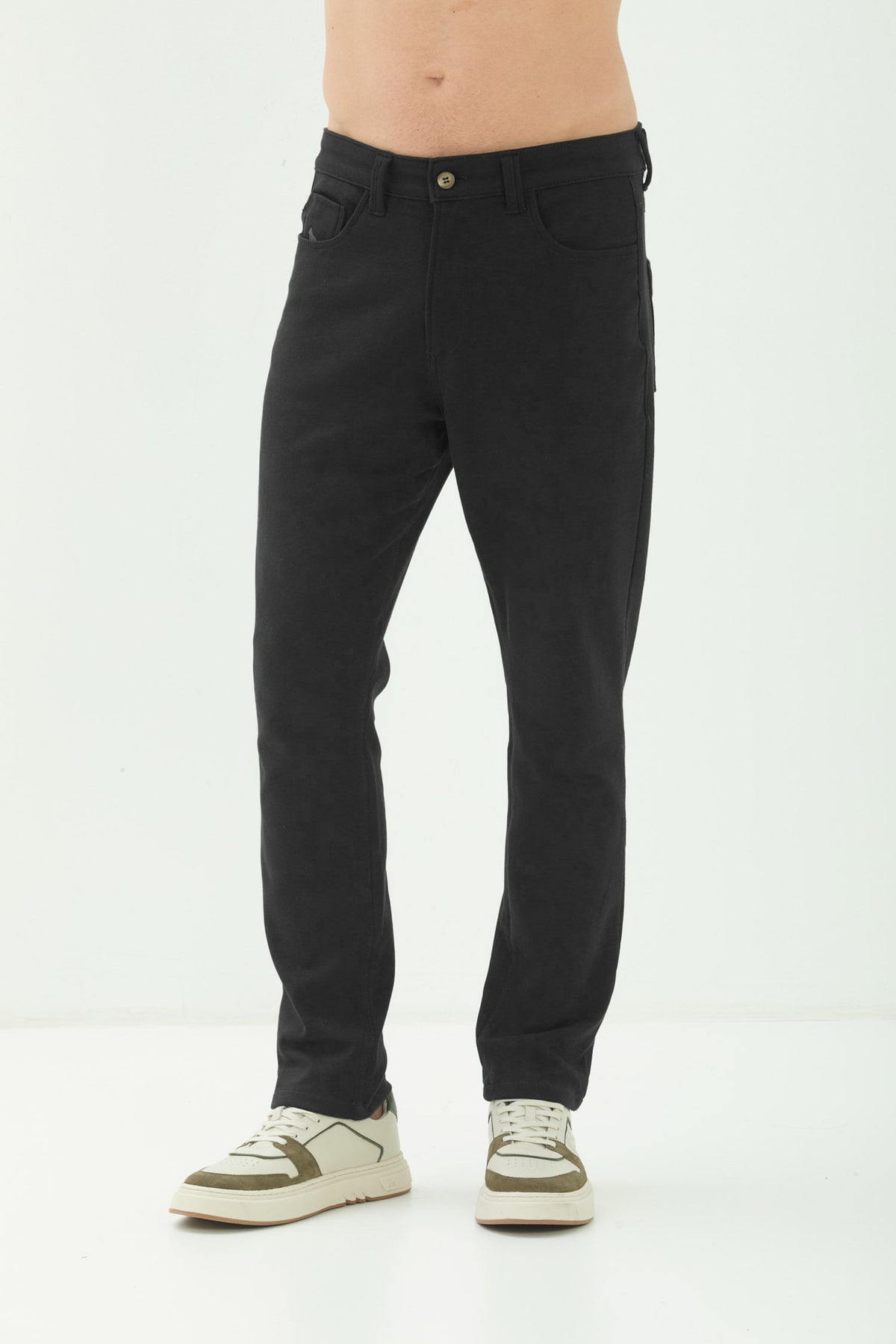 Calça Moletom Casual Masculina Acostamento Preto