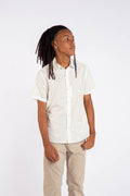 Camisa Casual Basic Young Menino Acostamento Branco