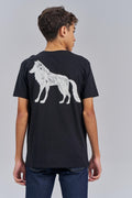 Camiseta Little Alpha Young Menino Acostamento Preto