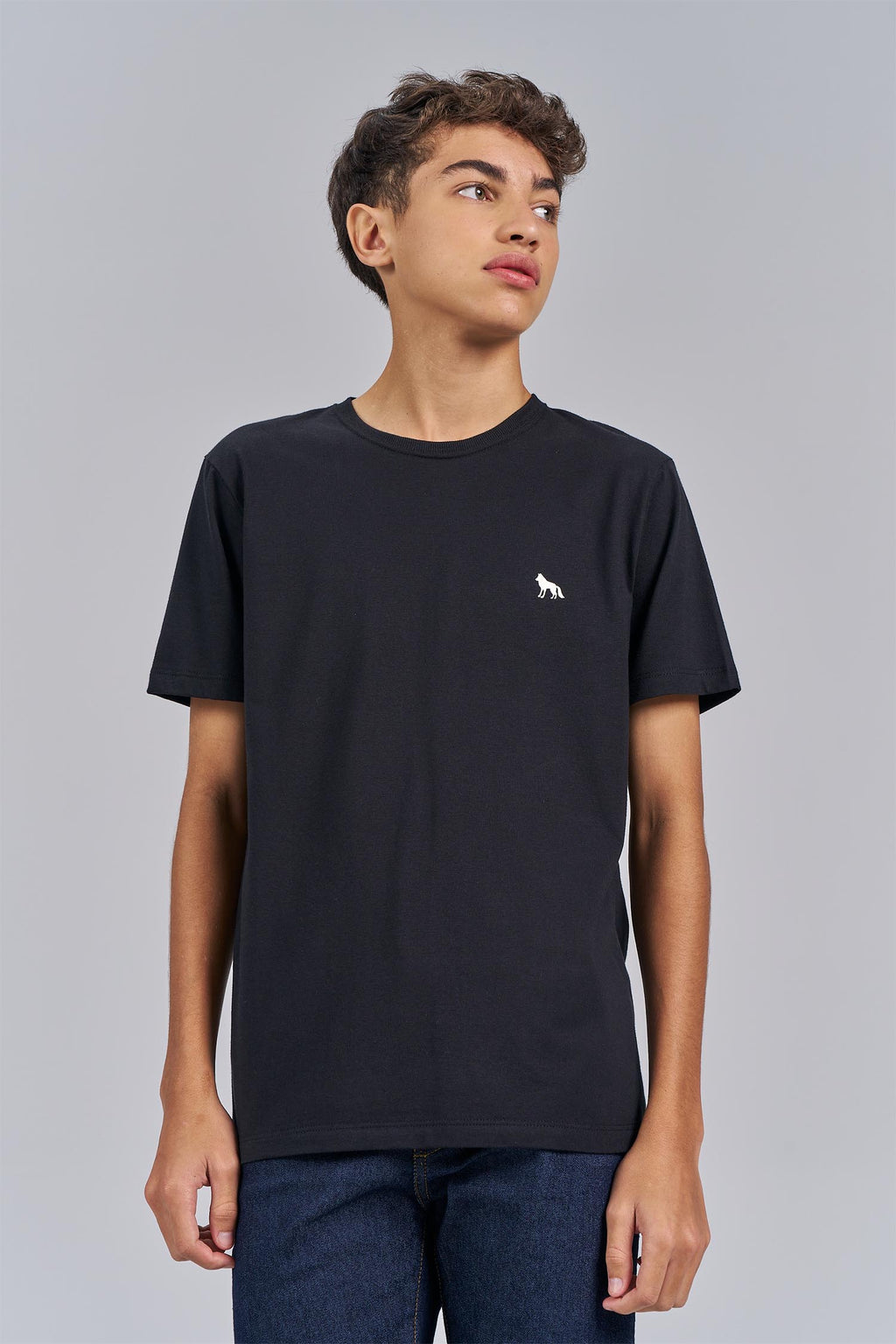Camiseta Little Alpha Young Menino Acostamento Preto