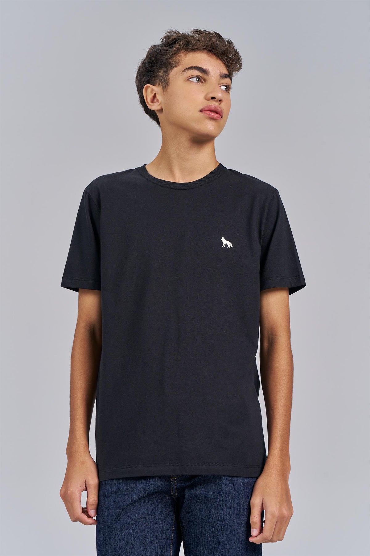Camiseta Little Alpha Young Menino Acostamento Preto