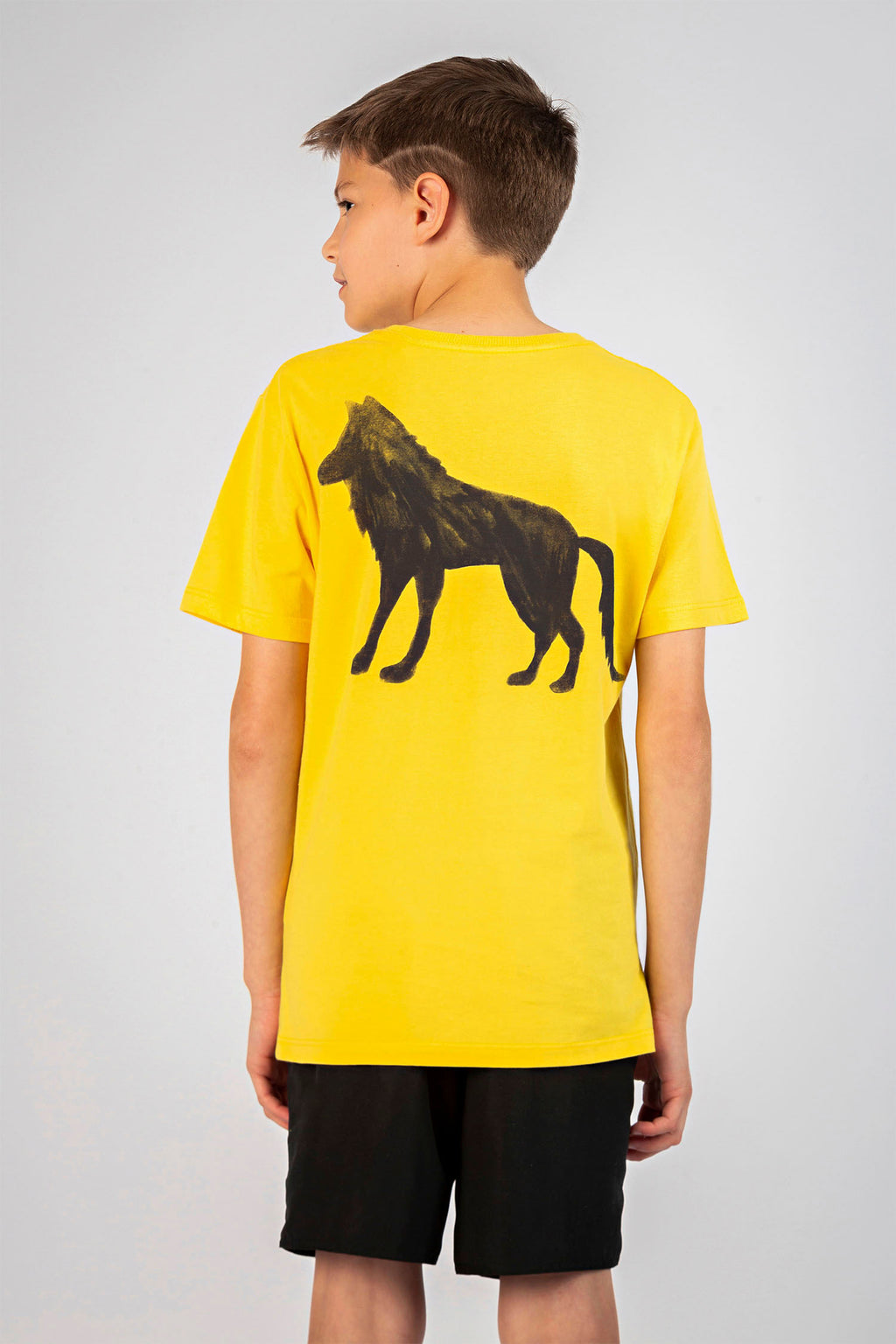 Camiseta Little Alpha Young Menino Acostamento Amarelo