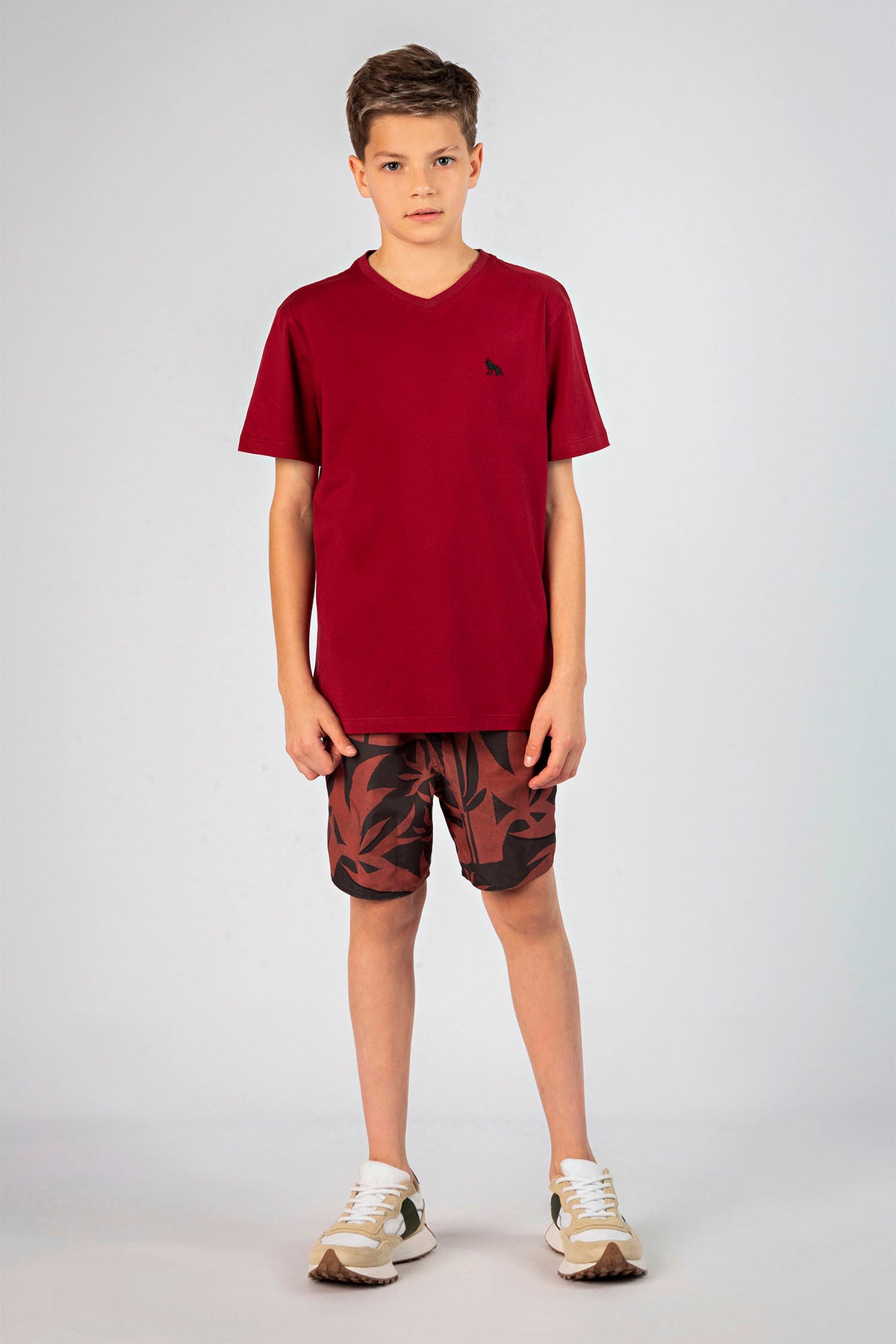 Camiseta Gola V Young Menino Acostamento Bali