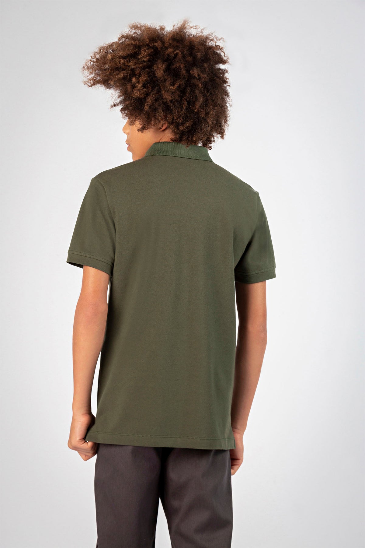 Polo Essential Young Menino Acostamento Verde Militar