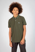 Polo Essential Young Menino Acostamento Verde Militar