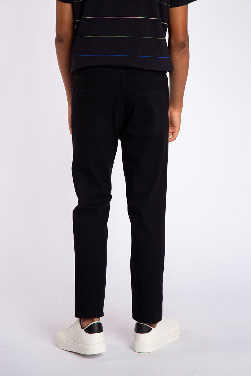 Calça Jeans Skinny Young Menino Acostamento Jeans Escuro