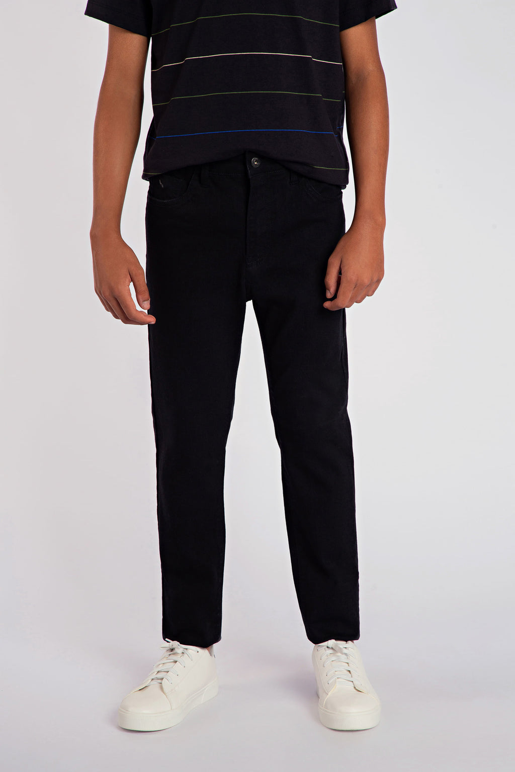 Calça Jeans Skinny Young Menino Acostamento Jeans Escuro