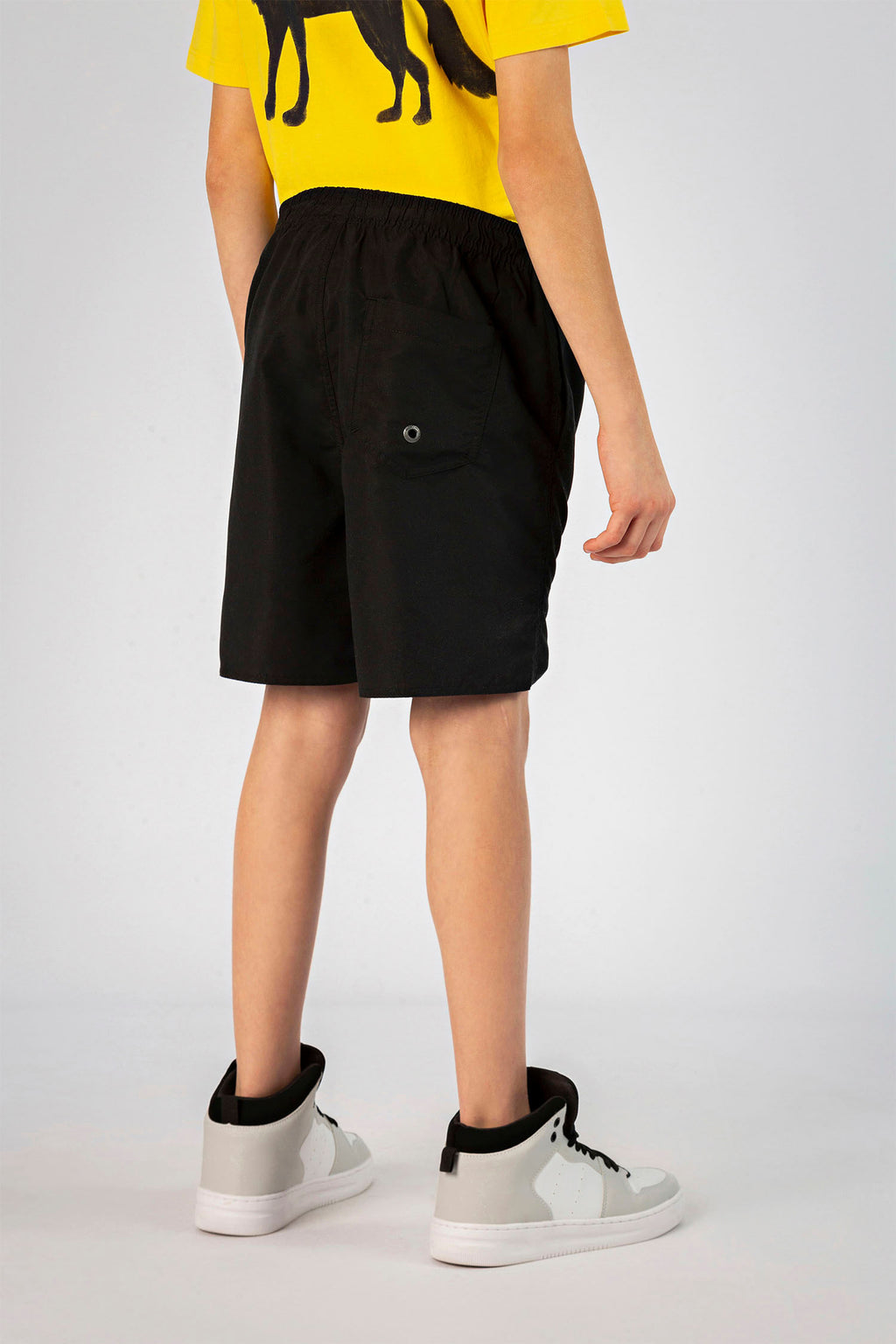 Short Nylon Young Menino Acostamento Preto