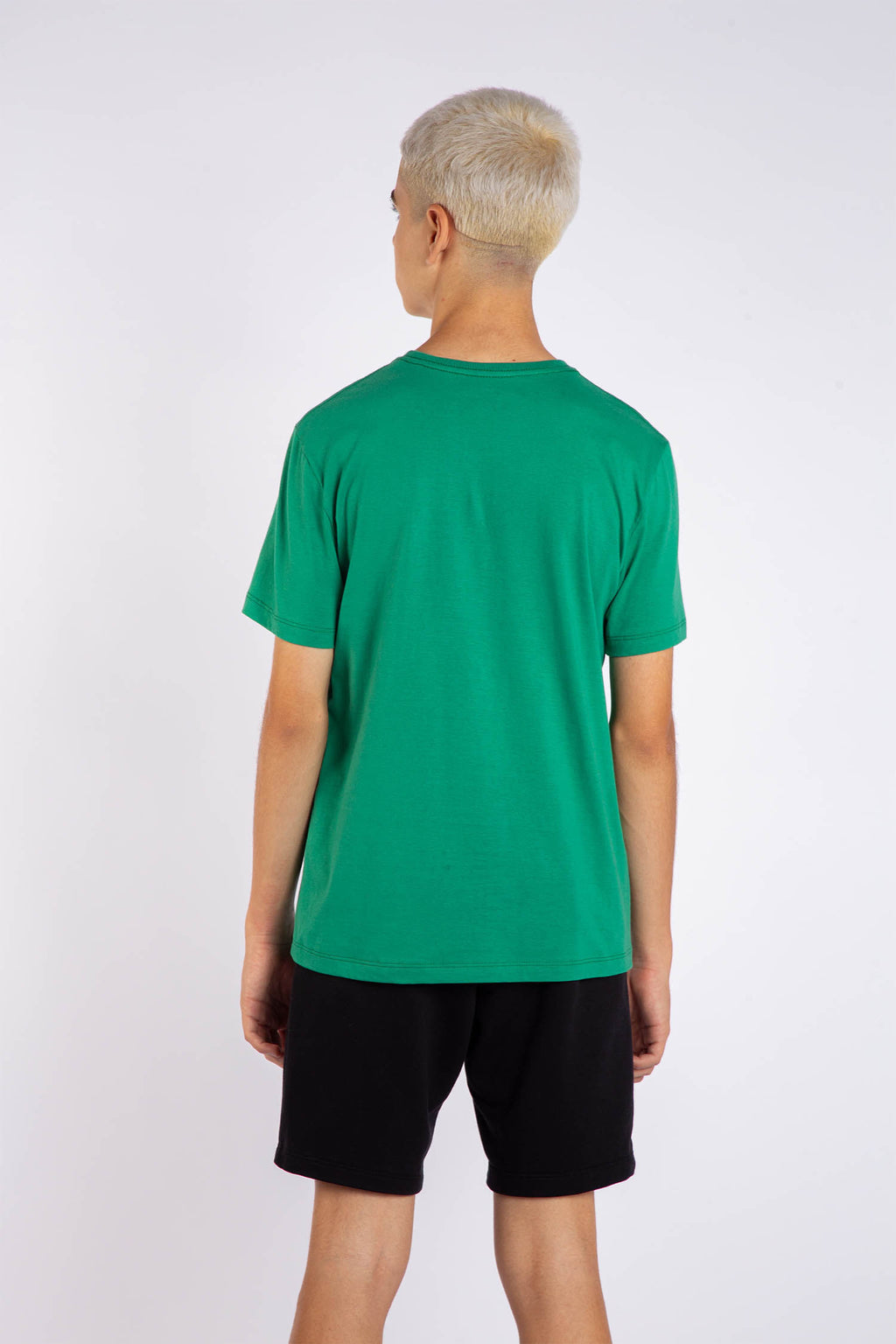Camiseta Basic Young Menino Acostamento Verde Folha