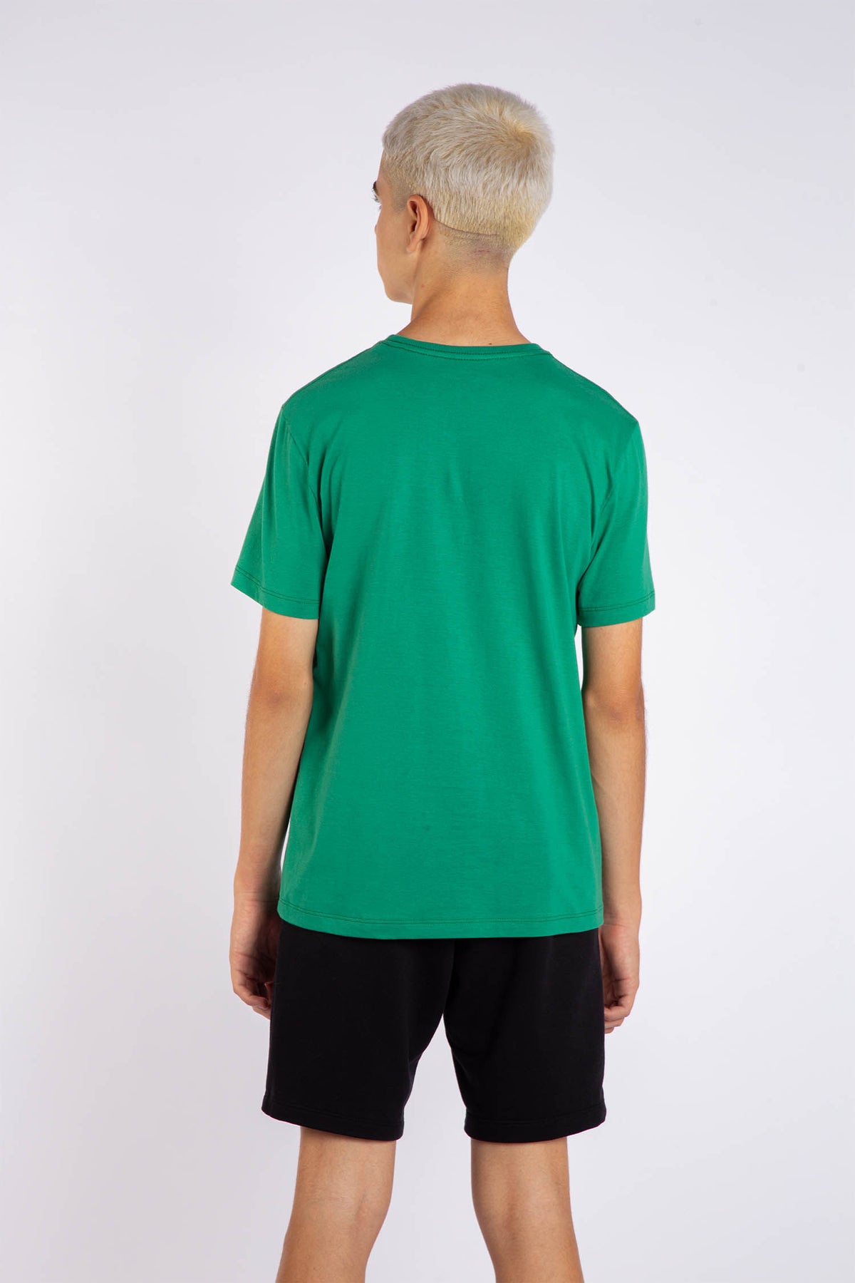 Camiseta Basic Young Menino Acostamento Verde Folha