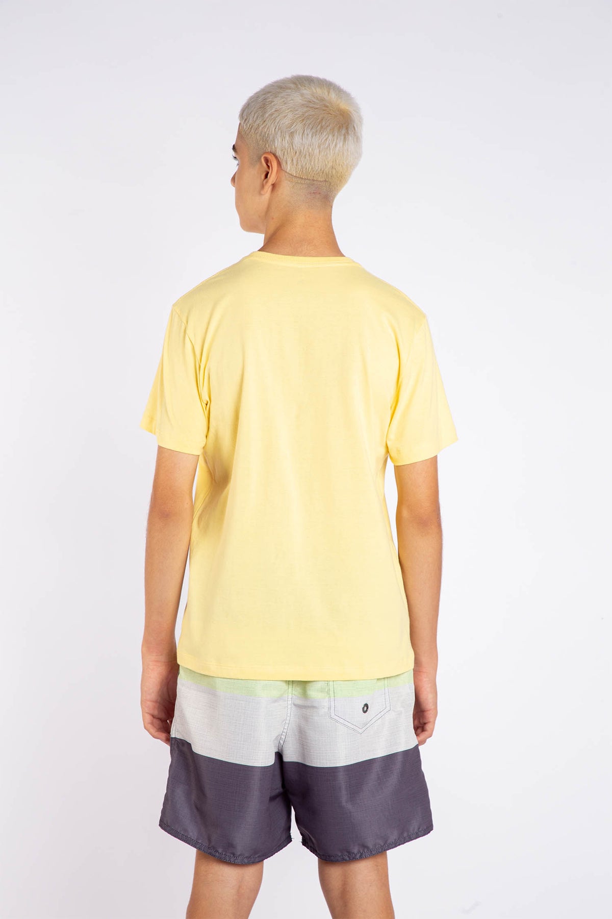 Camiseta Wolf Circle Young Menino Acostamento Amarelo Solar