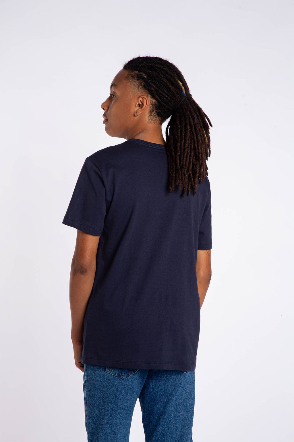 Camiseta Colorful Young Menino Acostamento Marinho