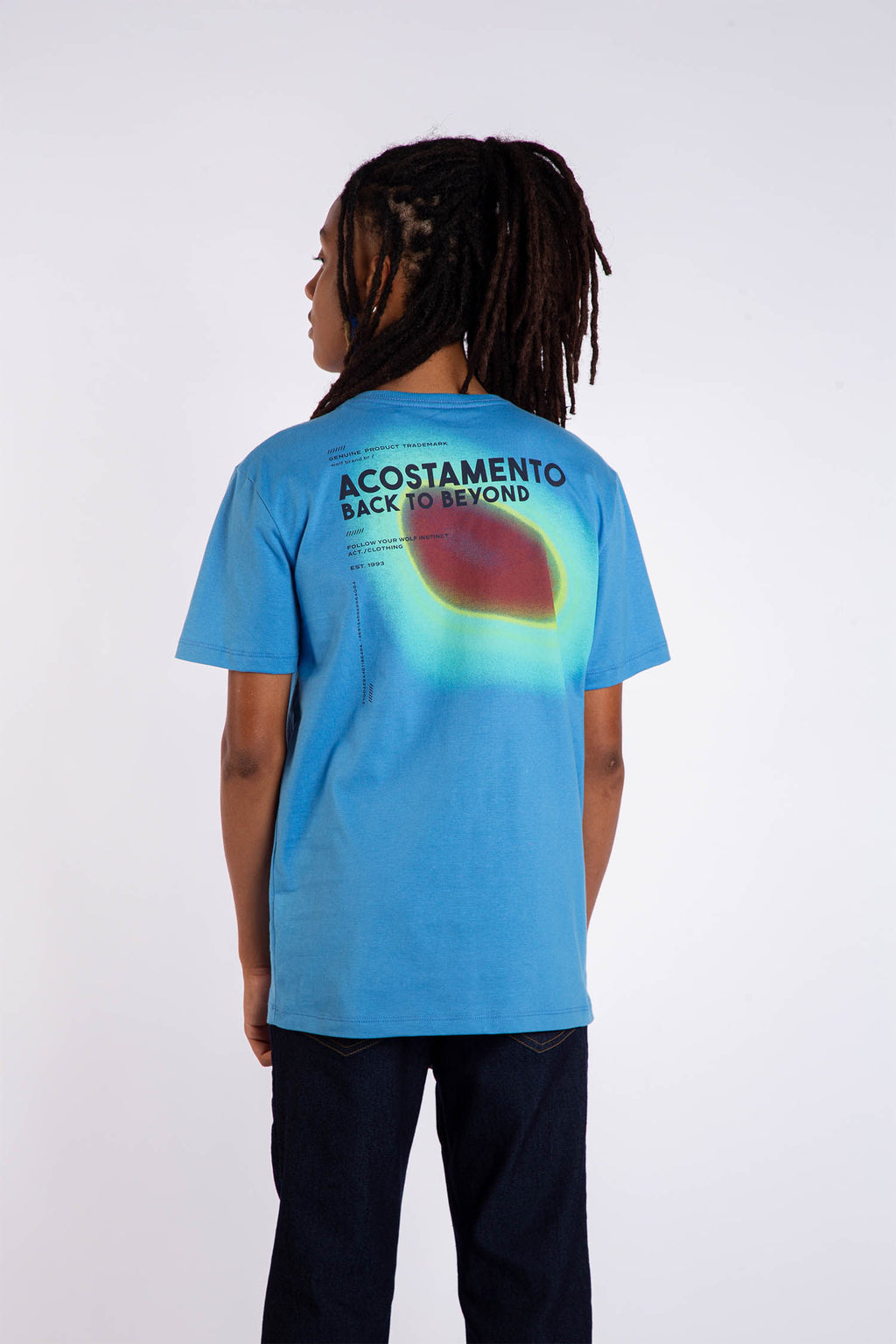 Camiseta Casual Geo Young Menino Acostamento Azul Marina