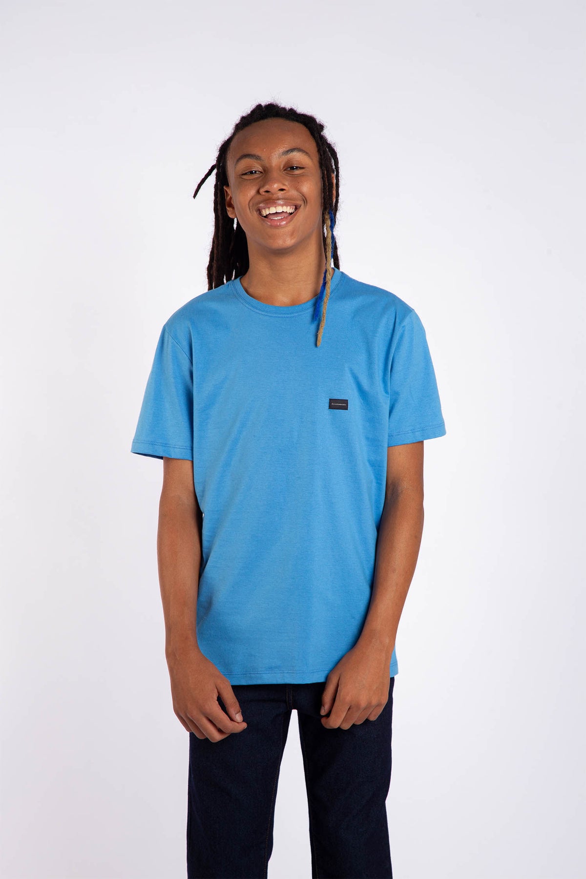 Camiseta Casual Geo Young Menino Acostamento Azul Marina