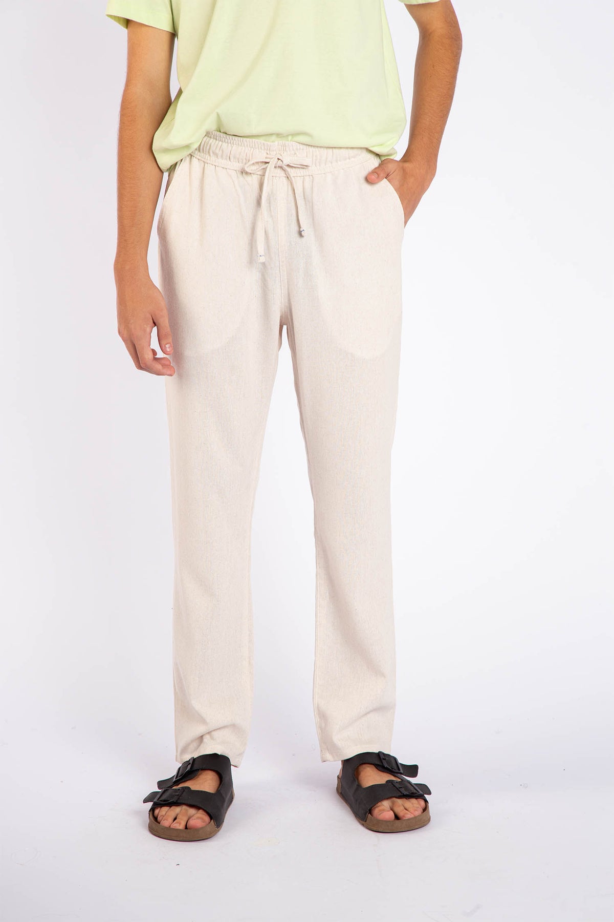 Calça Bolso Frontal Young Menino Acostamento Natural
